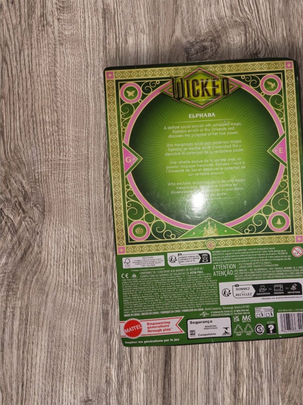 Mattel Wicked Green Witch Elphaba Fashion Doll New In Package - Picture 2 of 2